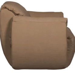 Baggy draaifauteuil geweven chenille bruin