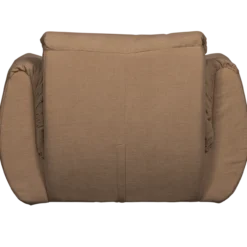 Baggy draaifauteuil geweven chenille bruin