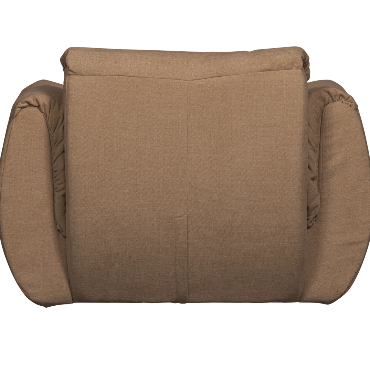 Baggy draaifauteuil geweven chenille bruin