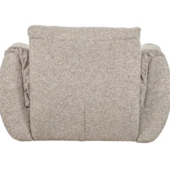 Baggy draaifauteuil geweven stof naturel melange