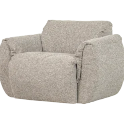 Baggy draaifauteuil geweven stof naturel melange