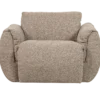 Baggy draaifauteuil geweven stof bruin melange