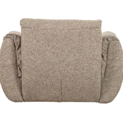 Baggy draaifauteuil geweven stof bruin melange