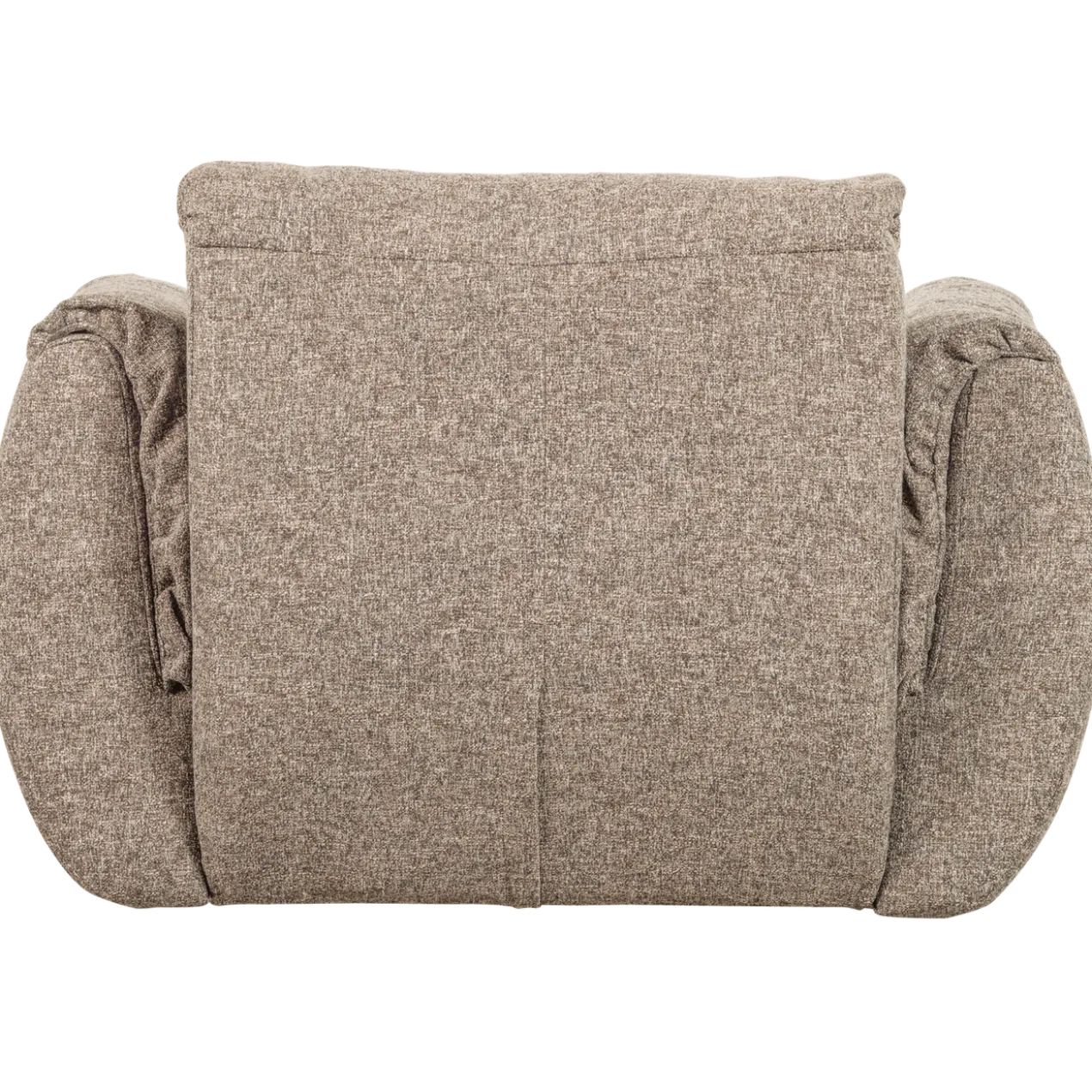 Baggy draaifauteuil geweven stof bruin melange