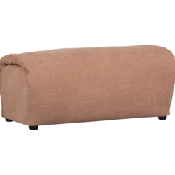 Baggy hocker geweven chenille oud roze