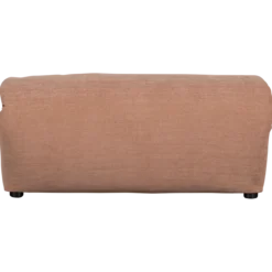 Baggy hocker geweven chenille oud roze