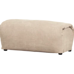 Baggy hocker geweven chenille zand