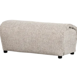 Baggy hocker geweven stof naturel melange