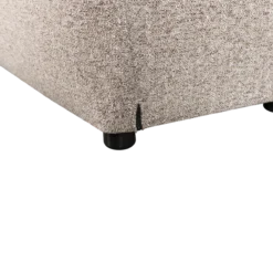 Baggy hocker geweven stof naturel melange
