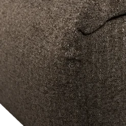 Baggy hocker geweven stof warmgrijs melange