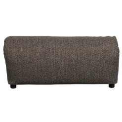 Baggy hocker geweven stof warmgrijs melange