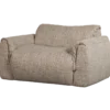 Baggy loveseat geweven stof bruin melange