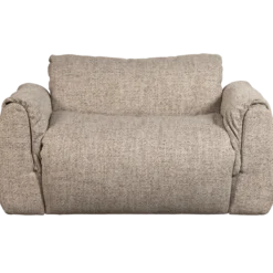 Baggy loveseat geweven stof bruin melange