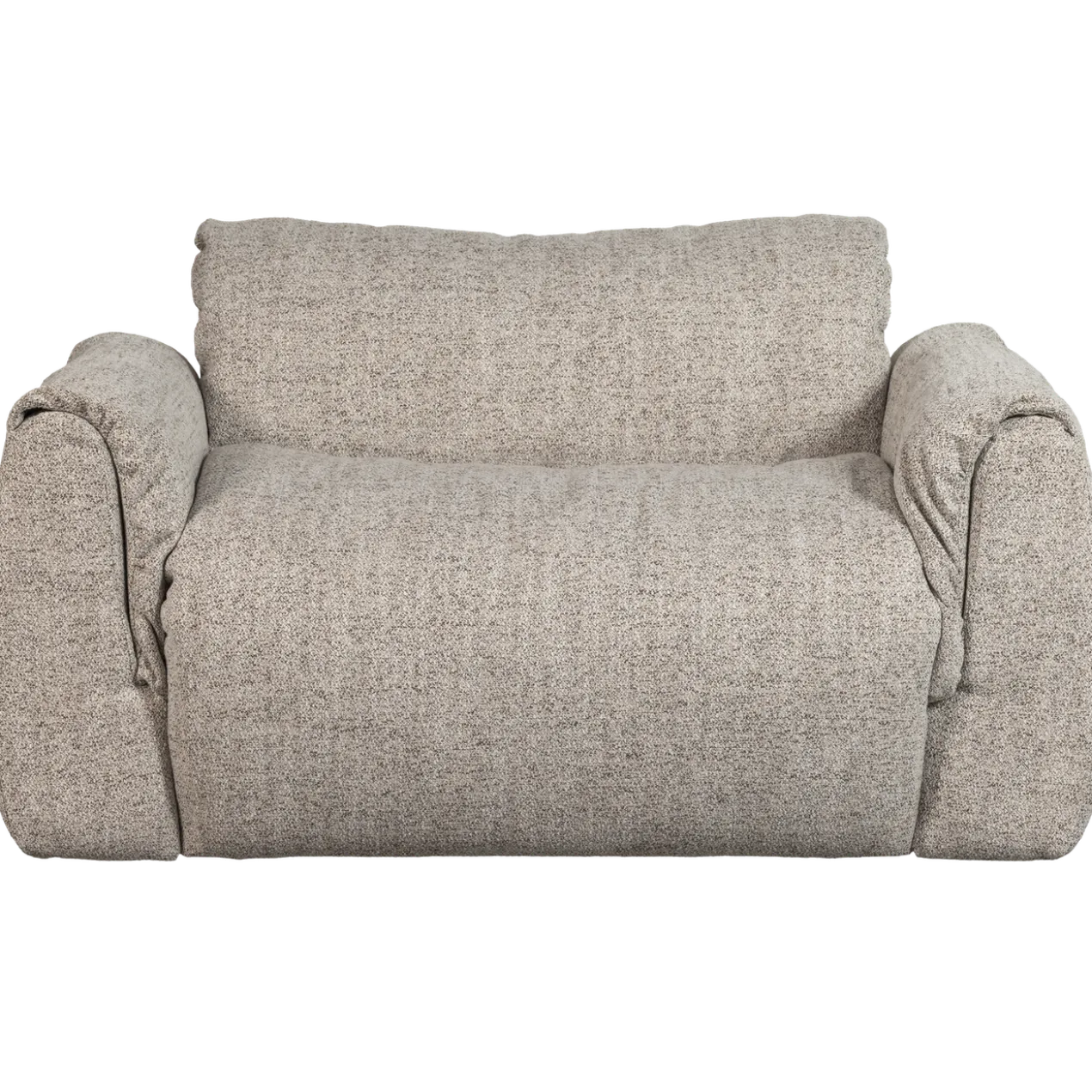 Baggy loveseat geweven stof naturel melange