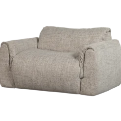 Baggy loveseat geweven stof naturel melange