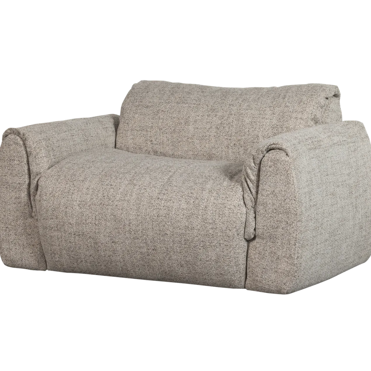Baggy loveseat geweven stof naturel melange