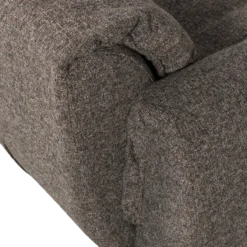 Baggy loveseat geweven stof warmgrijs melange