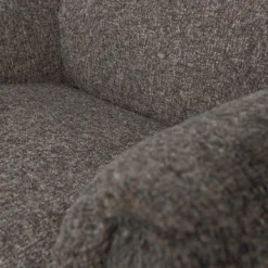 Baggy loveseat geweven stof warmgrijs melange