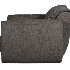 Baggy loveseat geweven stof warmgrijs melange