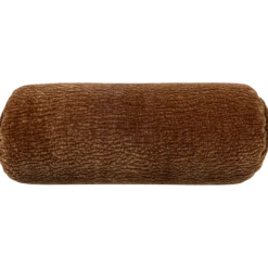 Baggy rolkussen 50xo23 cm 3d chenille middenbruin