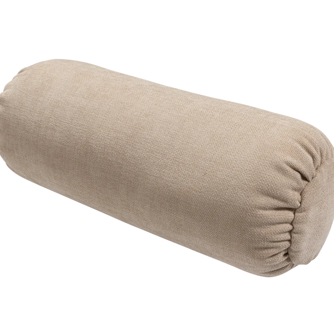 Baggy rolkussen 50xo23 cm geweven chenille zand