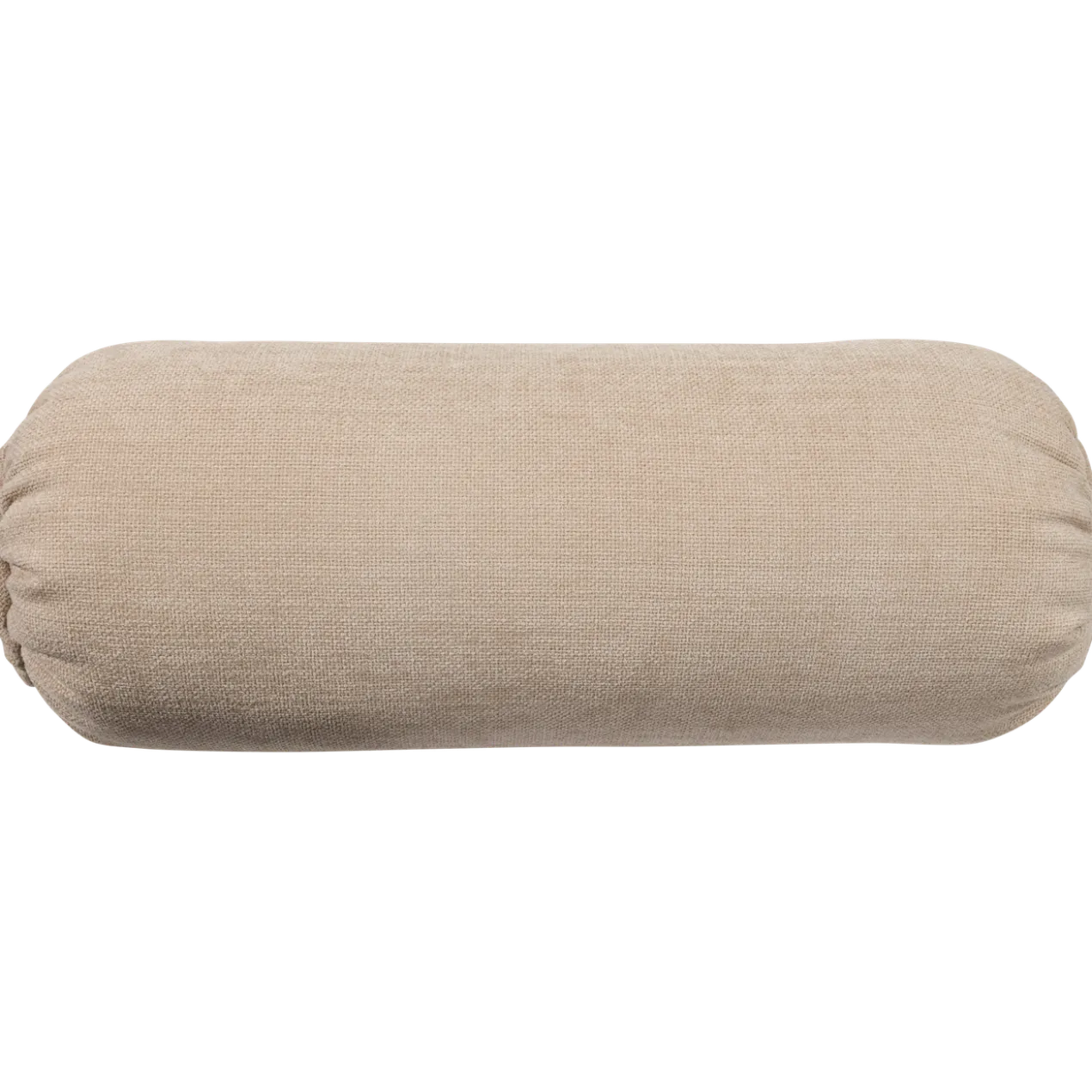 Baggy rolkussen 50xo23 cm geweven chenille zand