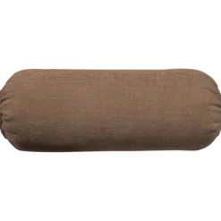Baggy rolkussen 50xo23 cm geweven chenille bruin