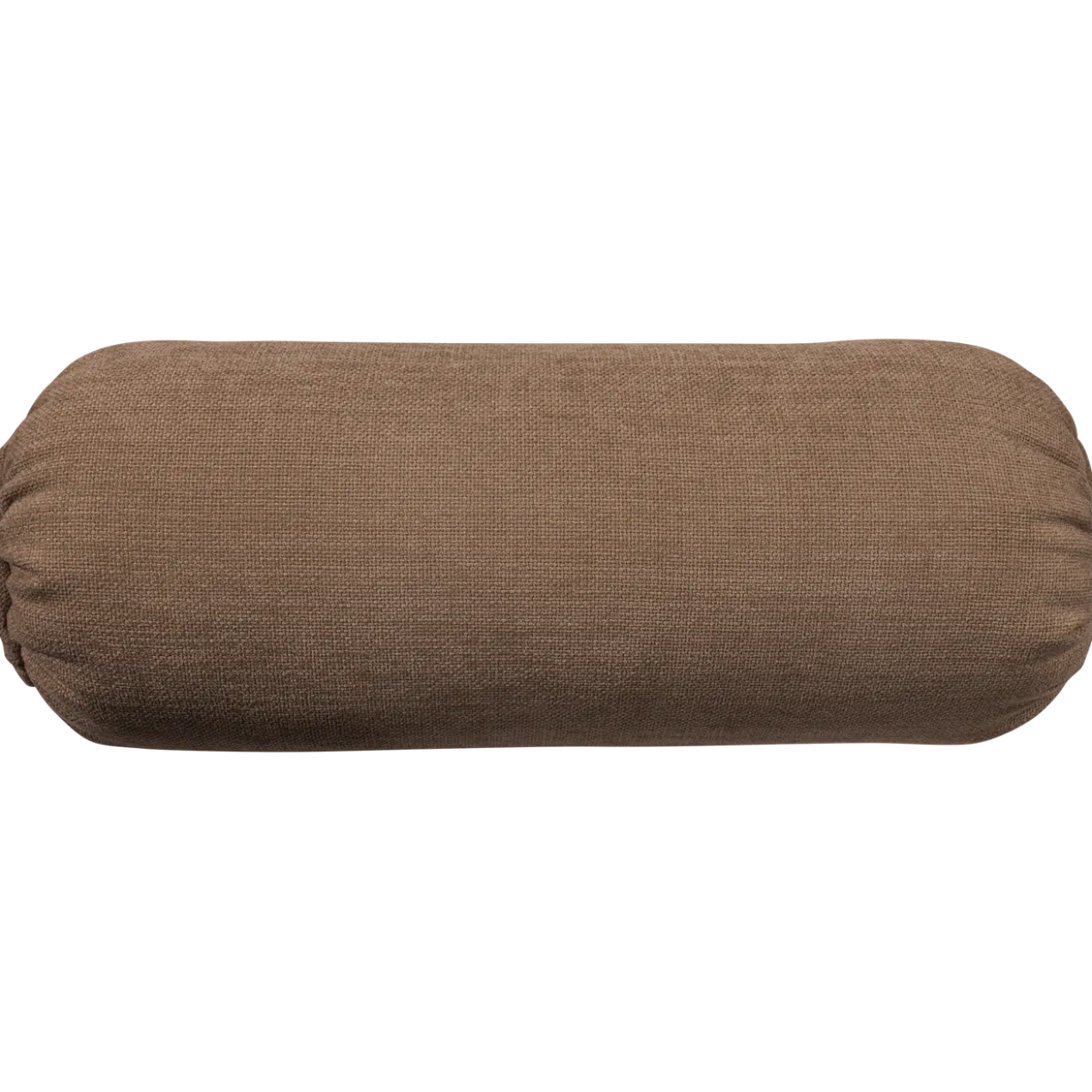 Baggy rolkussen 50xo23 cm geweven chenille bruin