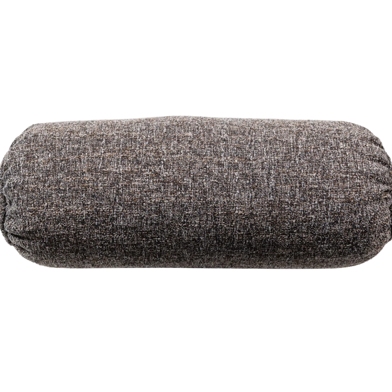 Baggy rolkussen 50xo23 cm geweven stof warmgrijs melange