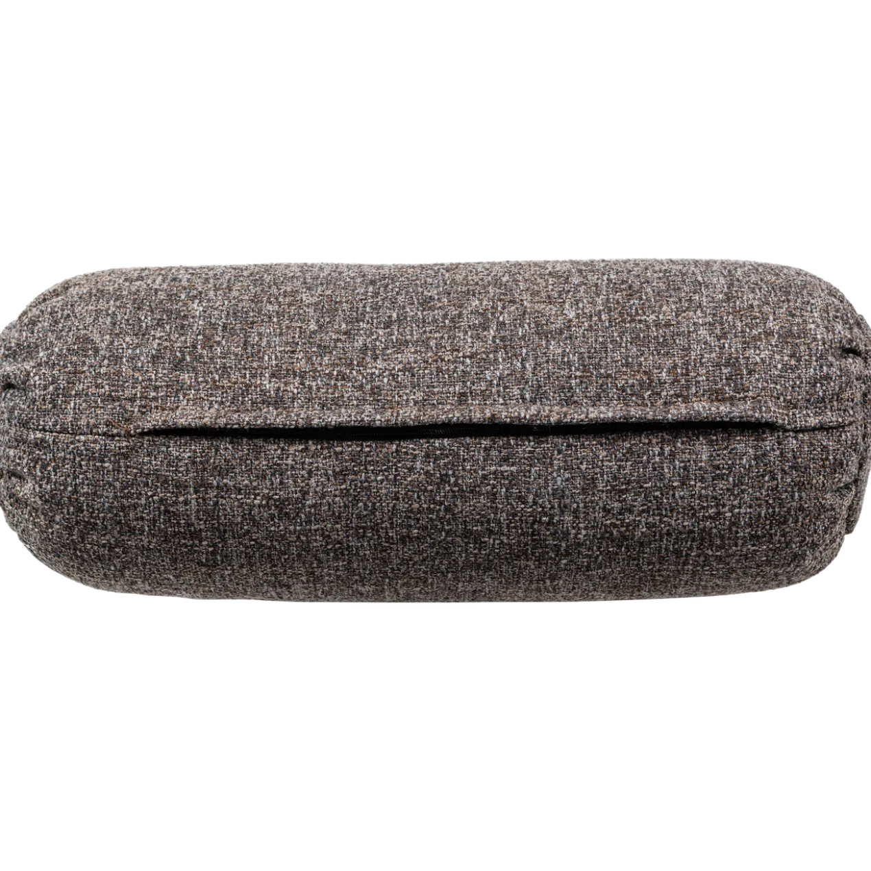 Baggy rolkussen 50xo23 cm geweven stof warmgrijs melange