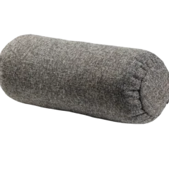 Baggy rolkussen 50xo23 cm geweven stof warmgrijs melange