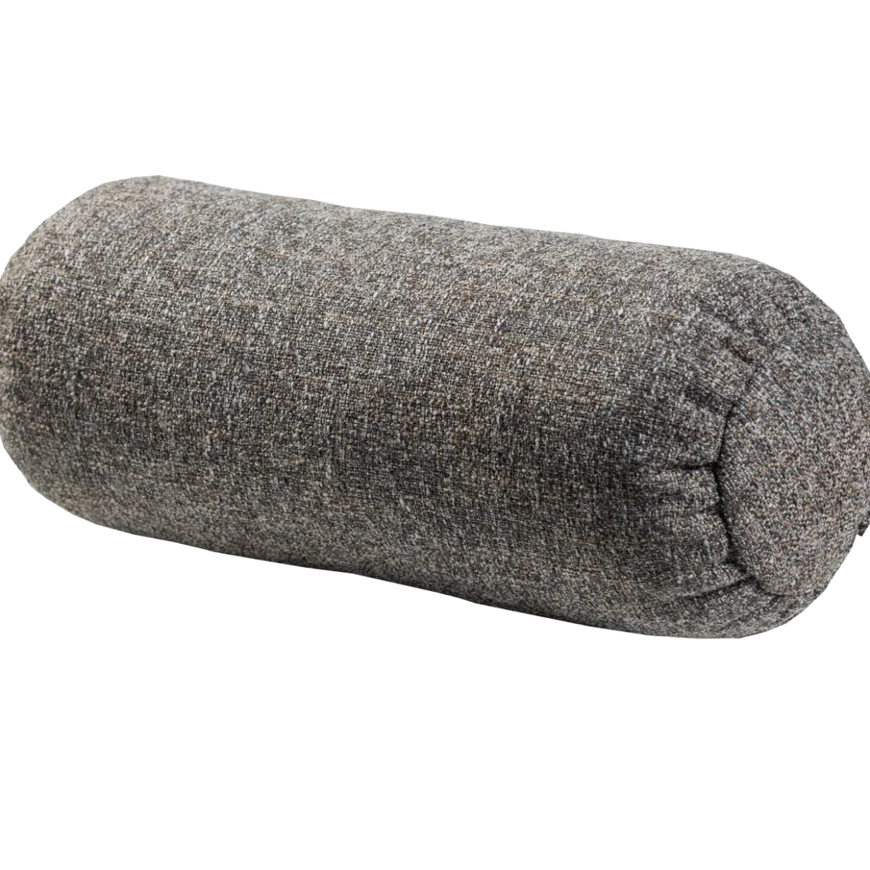 Baggy rolkussen 50xo23 cm geweven stof warmgrijs melange