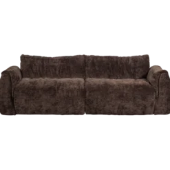 Baggy 2-zits bank 3d chenille donkerbruin