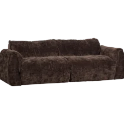 Baggy 2-zits bank 3d chenille donkerbruin