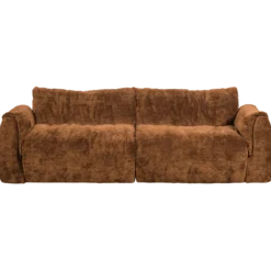 Baggy 2-zits bank 3d chenille middenbruin