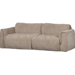 Baggy 2-zits bank 3d chenille zand