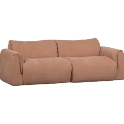 Baggy 2-zits bank geweven chenille oud roze