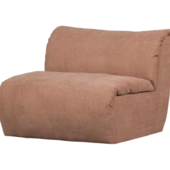 Baggy 1-zits element geweven chenille oudroze