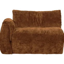 Baggy 1-zits element met arm links 3d chenille middenbruin