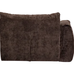 Baggy 1-zits element met arm links 3d chenille donkerbruin