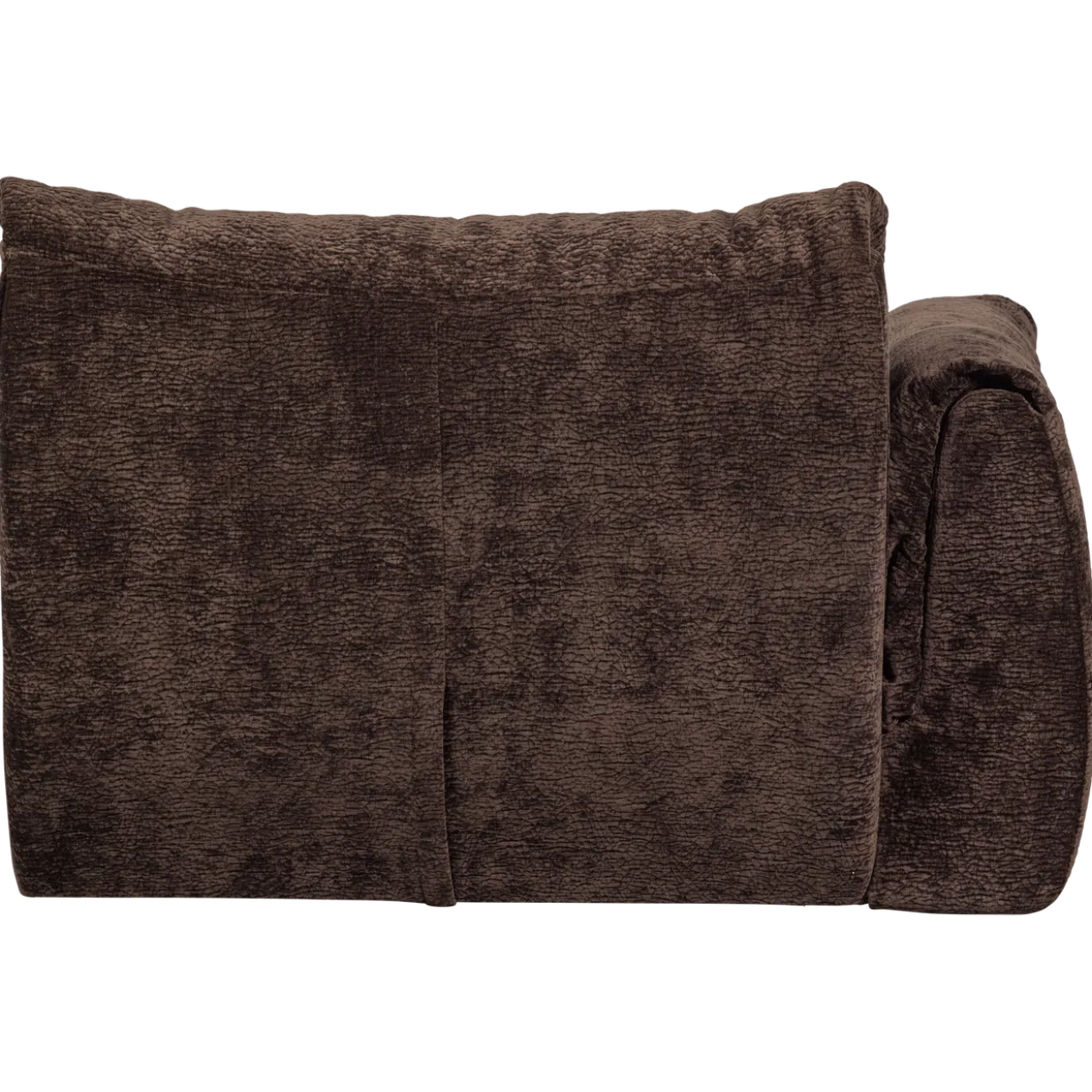 Baggy 1-zits element met arm links 3d chenille donkerbruin