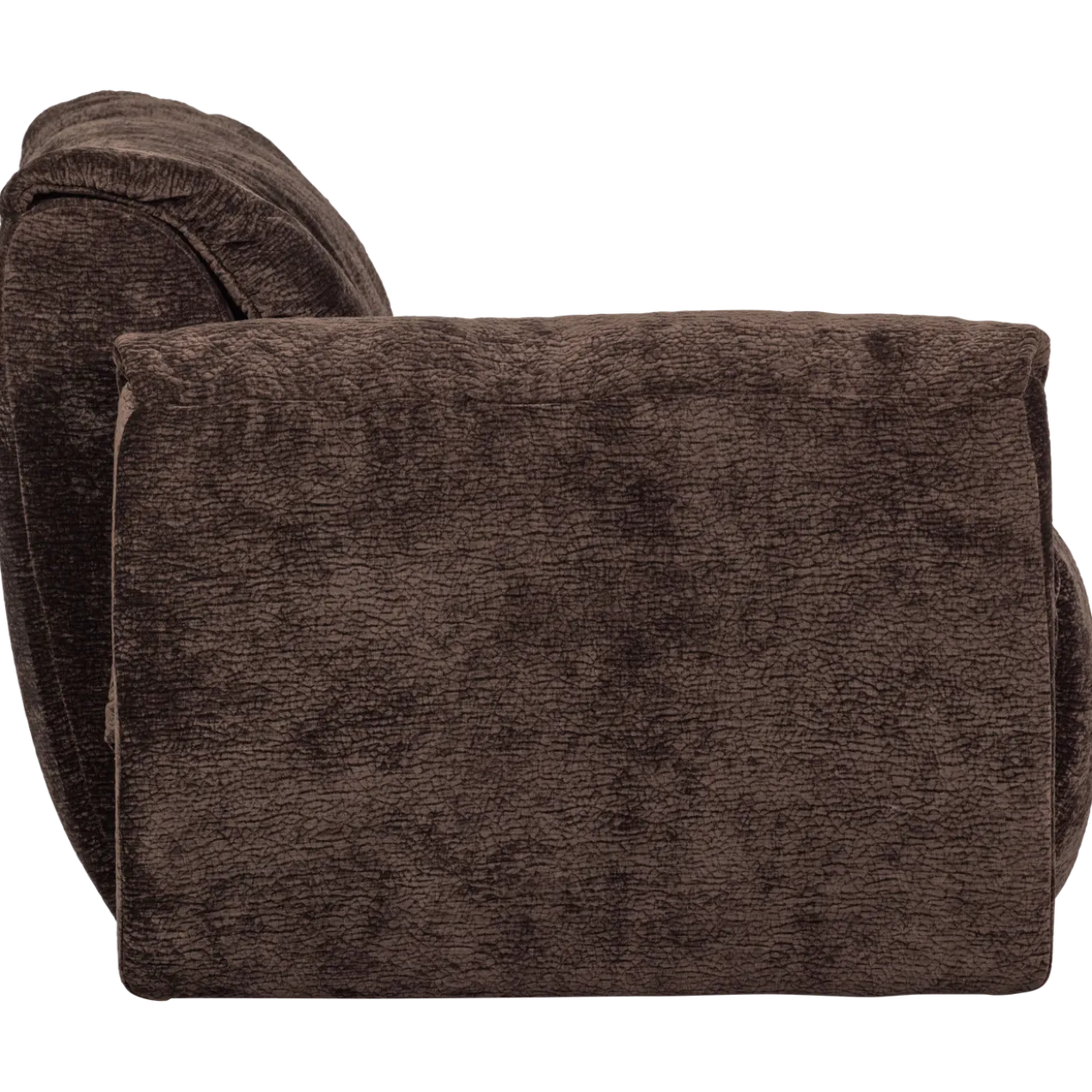 Baggy 1-zits element met arm links 3d chenille donkerbruin