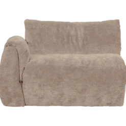Baggy 1-zits element met arm links 3d chenille zand