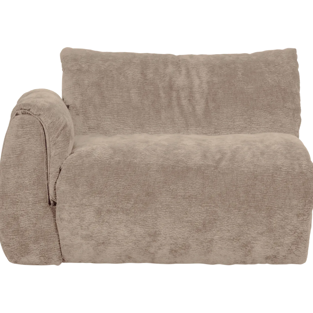 Baggy 1-zits element met arm links 3d chenille zand
