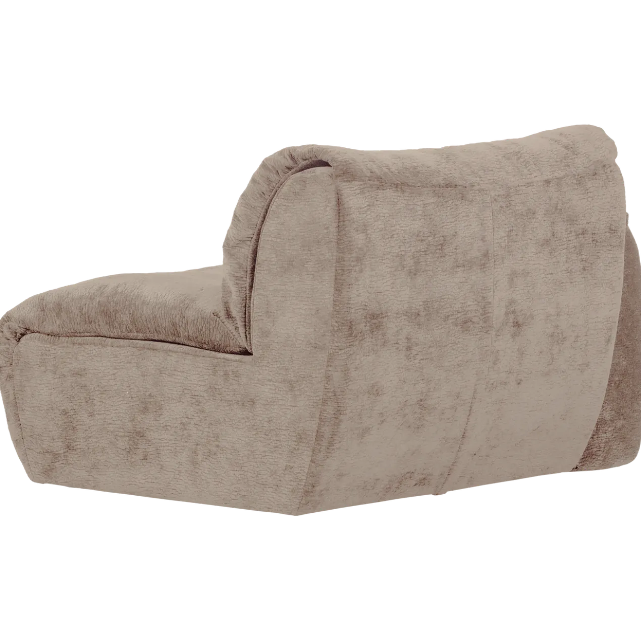 Baggy 1-zits element met arm links 3d chenille zand