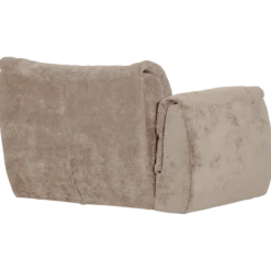 Baggy 1-zits element met arm links 3d chenille zand