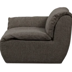 Baggy 1-zits element met arm links warmgrijs melange