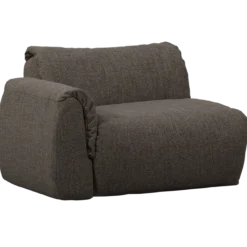 Baggy 1-zits element met arm links warmgrijs melange
