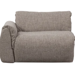 Baggy 1-zits element met arm links bruin melange