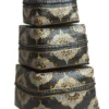 Bamboe offerdoos / offermand zwart/goud/wit M